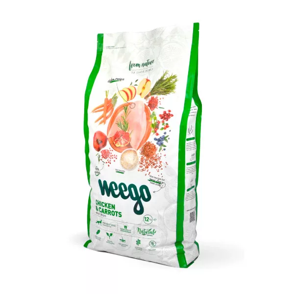 Weego - Cão Adulto - Frango e Cenouras - 12 Kgs