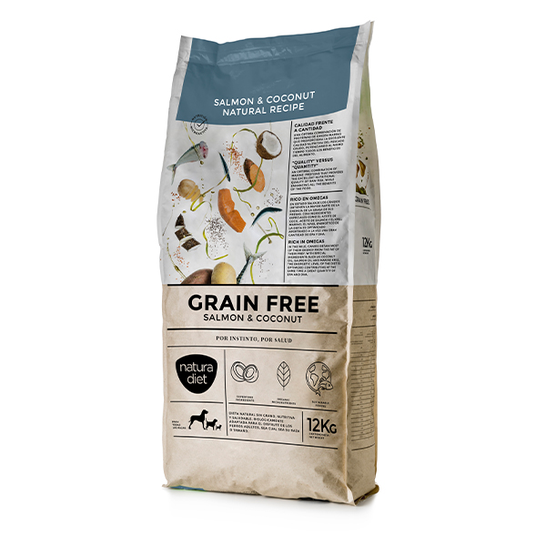 Natura Diet Grain Free Cão Adulto Salmon & Coconut Ração Seca